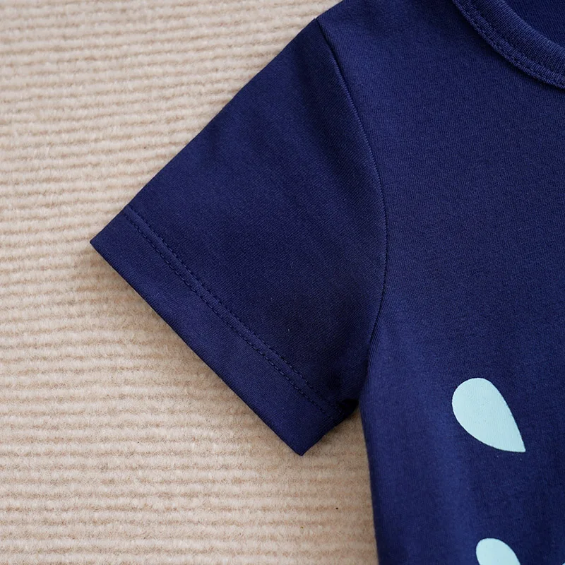 Baby Boys girls Romper Newborn 0-18 months blue Lovely Elephant Short Sleeves Bodysuit Fashion Infant Summer Casual Jumpsuit - Image 5