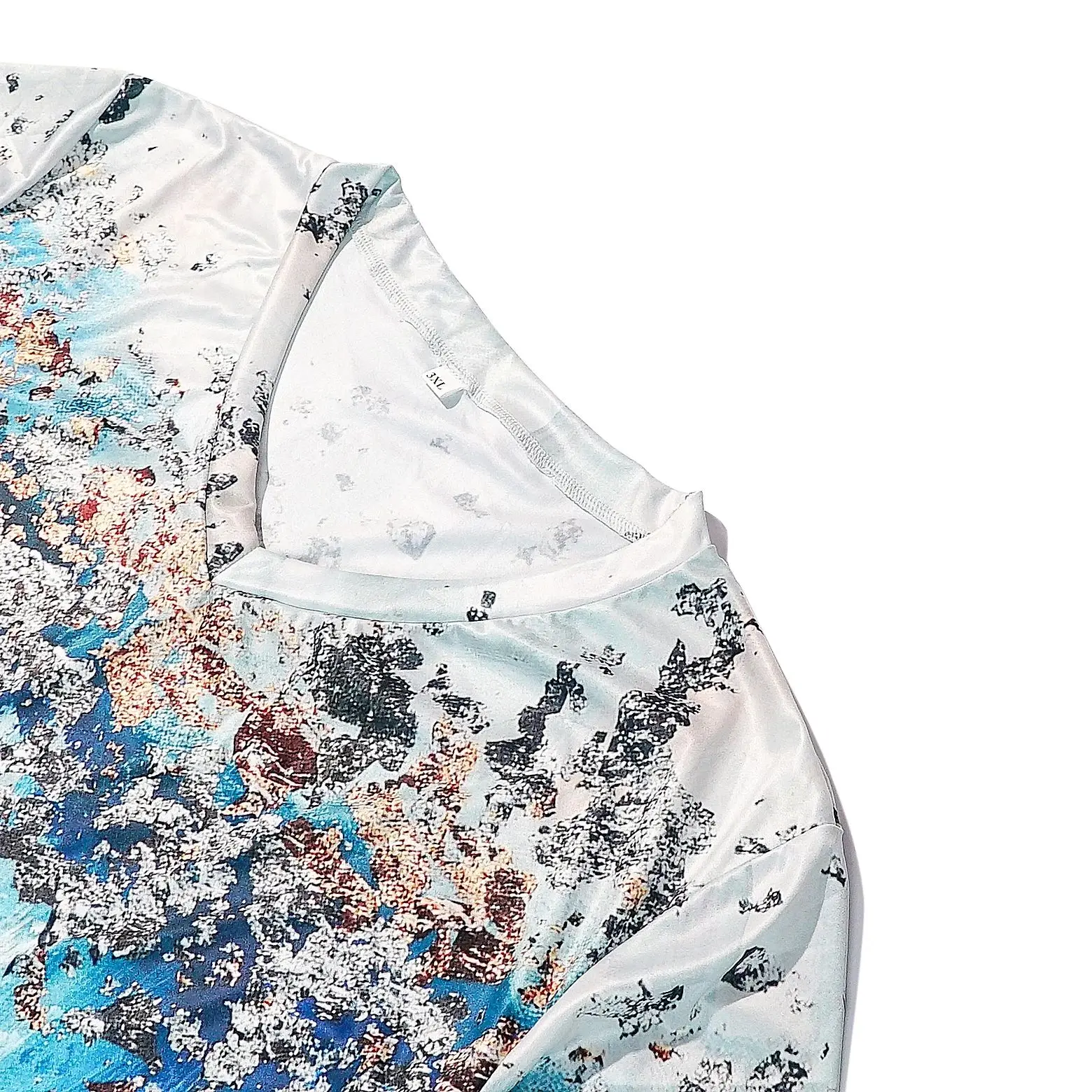 T-shirt Summer Women Clothing Fashion V-neck Short Sleeve Floral Print Top Casual Loose Clothing Dating Elegant Women T-shirt - Image 5