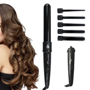 5 In 1 Professional Hair Curling Lron Hair Waver Pear Flower Cone Electric Hair Curler Roller Curling Wand