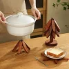 Tree Design Stand Wooden Trivets Decorative Anti Scald Heat Resistant Table Mat Coaster Wood Placemats Pot