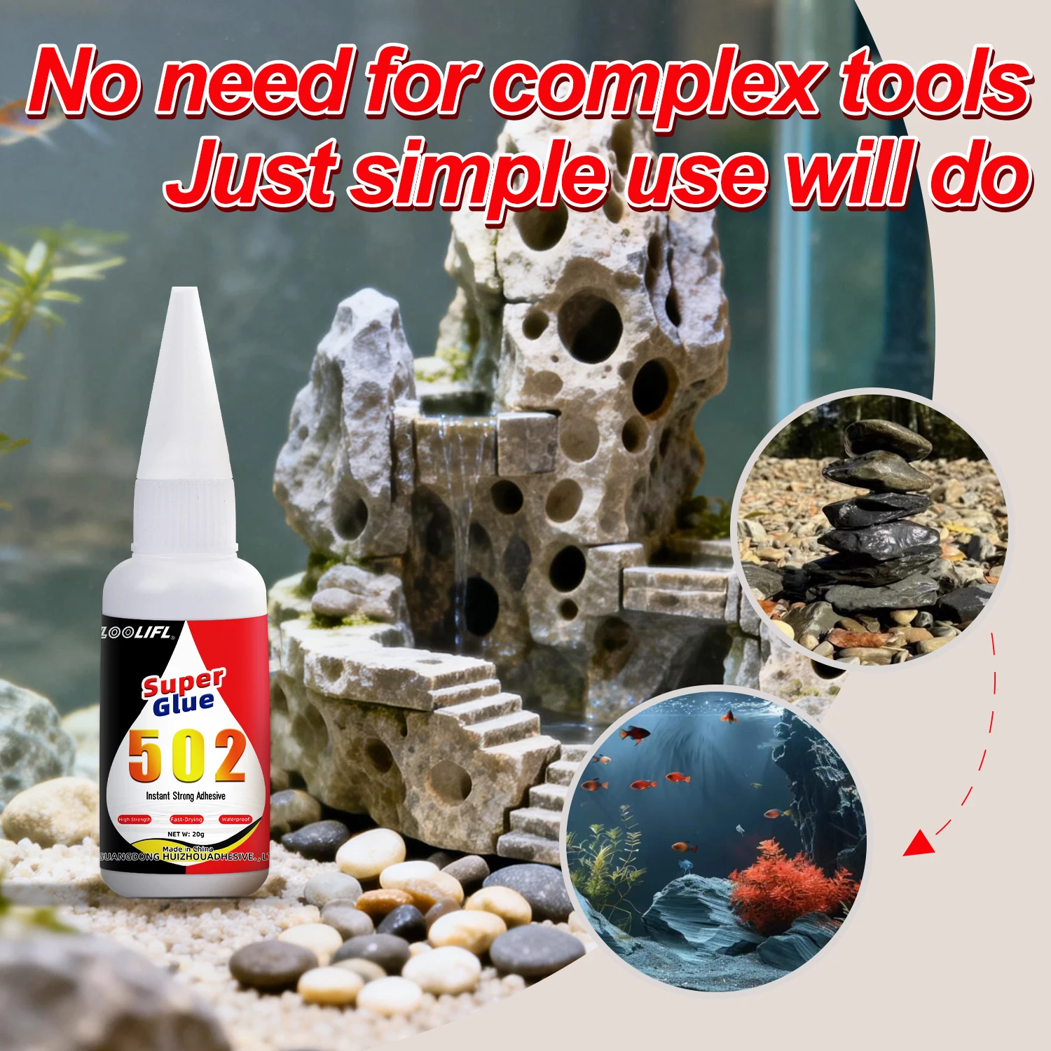 Loolifl1-5Pcs 502 Super Glue Instant Dry Multi-Purpose Cyanoacrylate Adhesive Shoe Repair Glue Leather Rubber Wood Metal Glass Strong Glue 502 Liquid Glue Tool - Image 2