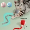 New Electric Cat Ball Toys Automatic Rolling Ball With Teaser Bird Cat Toys Pet Interactive Smart Sensor Rechargeable Cat Toys