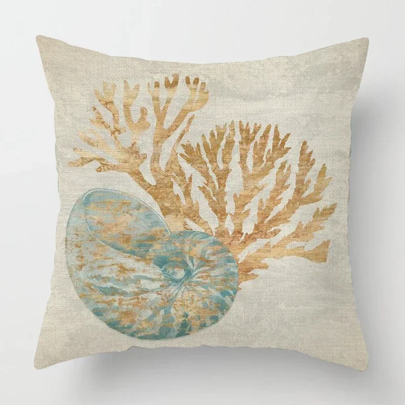 Autumn Home Decoration Throwing Pillow Case Sofa Cushion Cover 45x45cm 45 * 45 50x50 40x40 Ocean Elements Living Room Aesthetics - Image 3