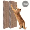 2-panel Cat Scratch Cardboard Cat Scratch Pad Lounge Sofa Bed Column Replacement Board