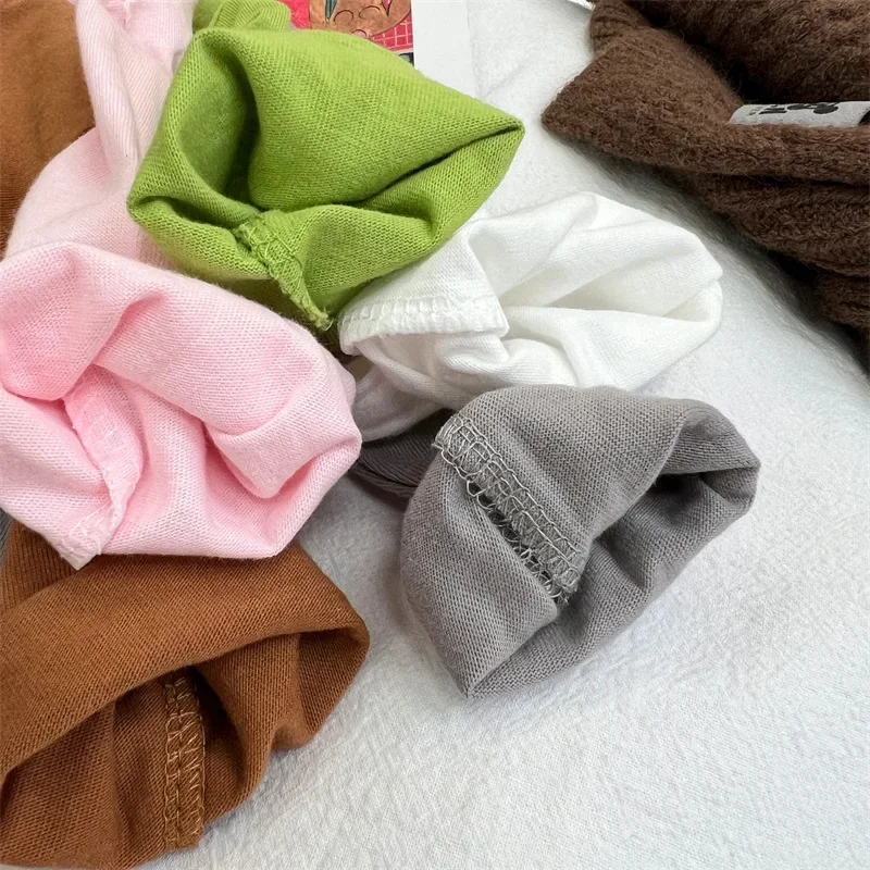 Autumn Boy Girl Baby O-neck Solid Bottoming Shirt Children Simple Casual Long Sleeves T-shirt Kid Cotton Tops Infant Unique Tees - Image 6