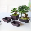 Plastic Flower Pot Rectangle Flower Vase Succulent Plant Pot Flower Bonsai Bowl Imitation Nursery Basin Planter Balcony Decor