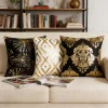 1pc gold foil cushion cover 45*45 decorative throw pillowcase black white geometric pillow cover for sofa livingroom pillowcase