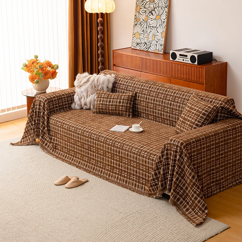 1 Piece Home Sofa Cover Design Throw Plaid Cushion 3 Seater Sofa Cover full Set Anti-cat Scratching Non-slip Sofa Blanket