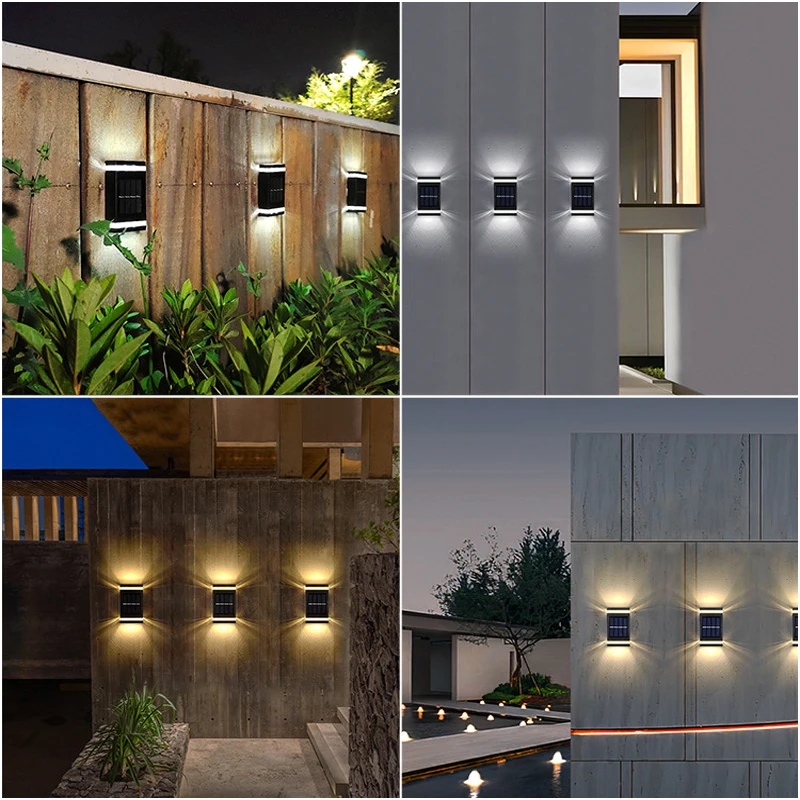 Solar Wall Lamp Outdoor Waterproof Solar Powered Up/Down Lighting for Garden Yard Home Exterior Decoration IP65 Solar Path Light - Image 6