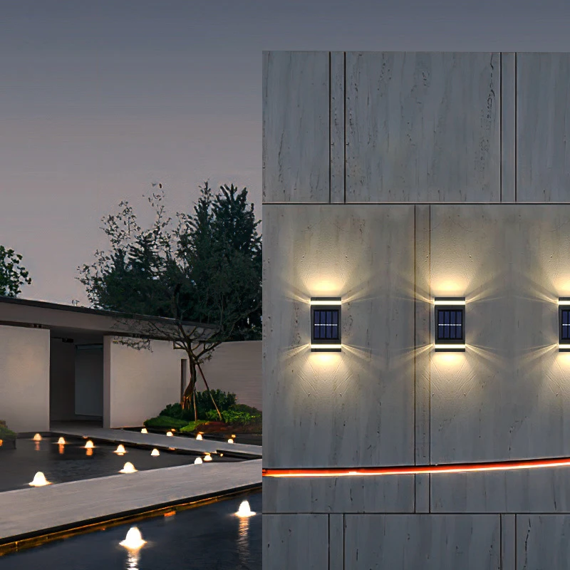 Solar Wall Lamp Outdoor Waterproof Solar Powered Up/Down Lighting for Garden Yard Home Exterior Decoration IP65 Solar Path Light - Image 5