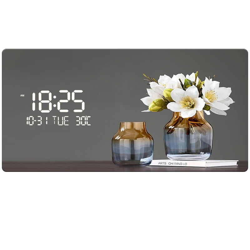 Large Size Abstract Geometric Artwork Digital Disply Wall Clock, Luxurious Quartz Clock Home Decor,living Room,bed Room Décor - Image 2