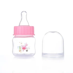 Infant Bottle Baby Feeding Essential Newborns Milk Bottle 50ml/1.7 Ounce Nursing Bottle Cartoon Printed Baby Pet Bottle