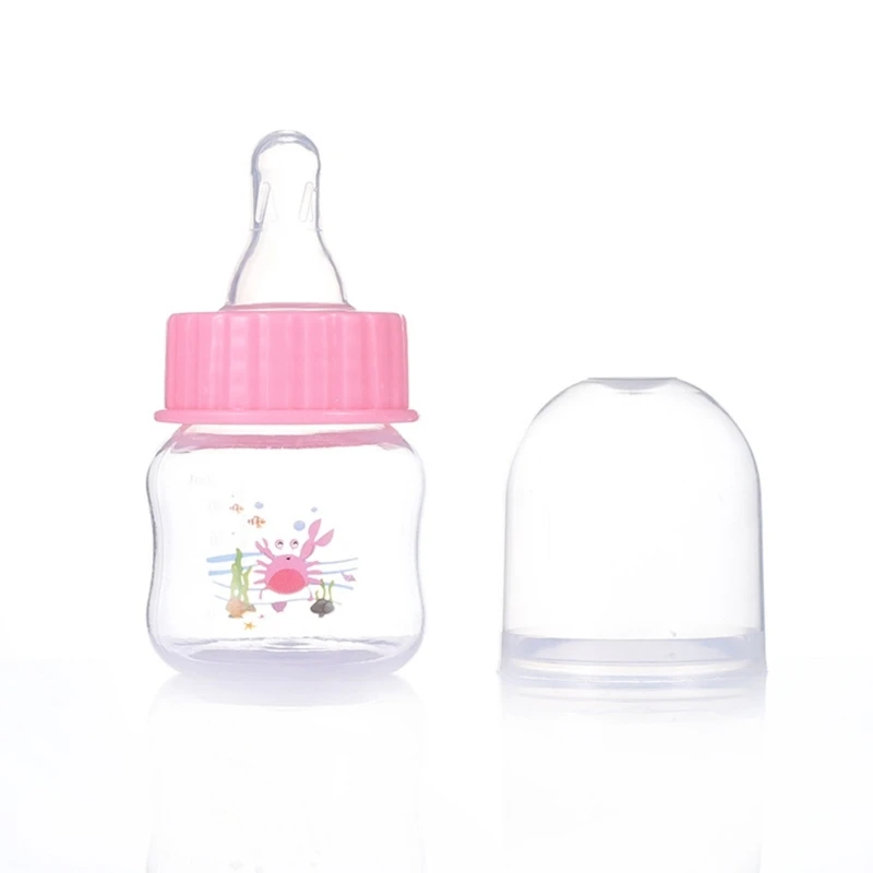 Infant Bottle Baby Feeding Essential Newborns Milk Bottle 50ml/1.7 Ounce Nursing Bottle Cartoon Printed Baby Pet Bottle
