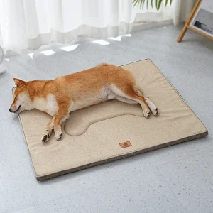 Winter Washable Dog Bed Reversible Dog Crate Pad Soft Fluffy Pet Kennel Beds Dog Sleeping Mattress for Large Medium Small Dogs