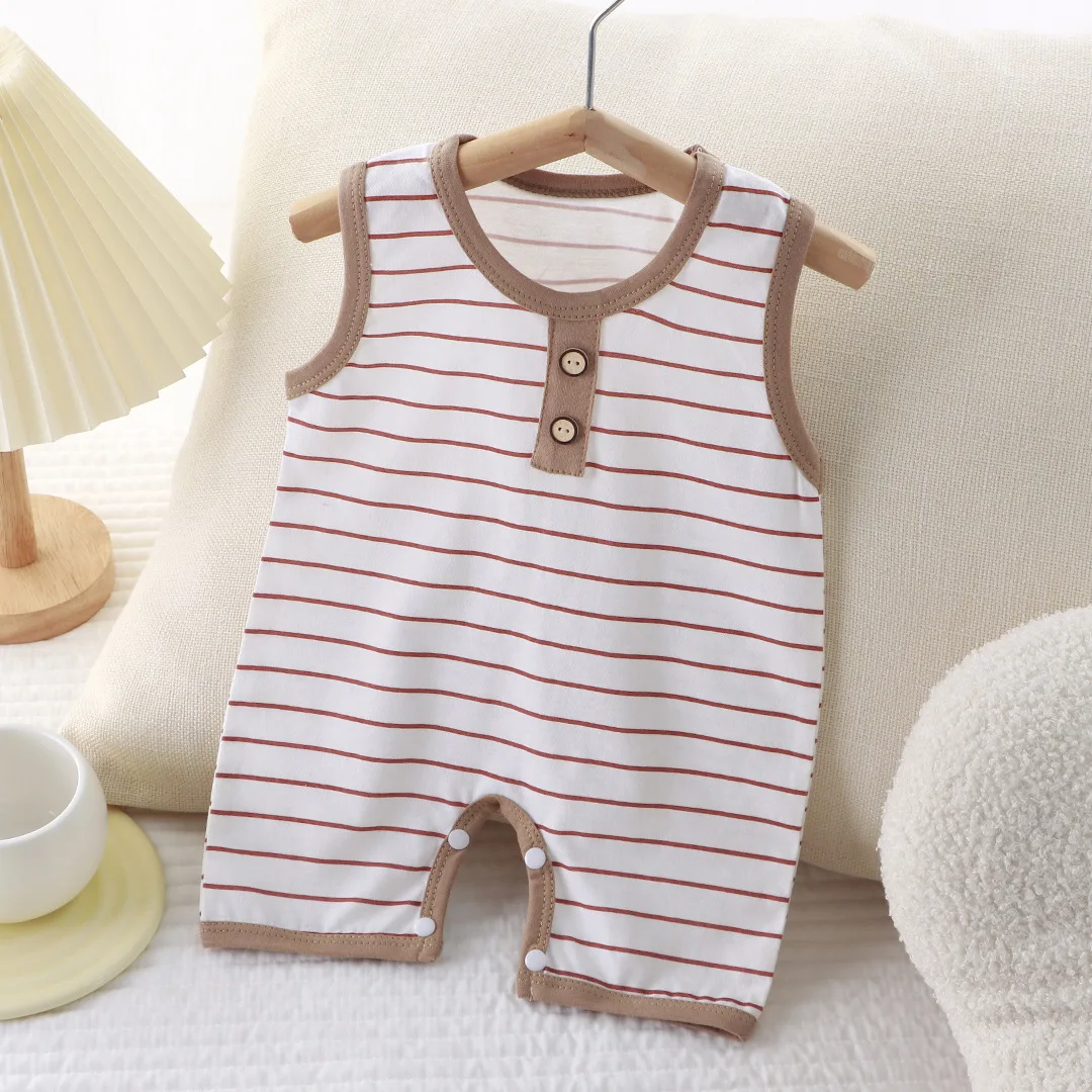 Summer Sleeveless Baby Rompers 0-2Y Striped Onesies for Newborn Baby Boy Infant Girl Striped Jumpsuit Baby Clothing - Image 6
