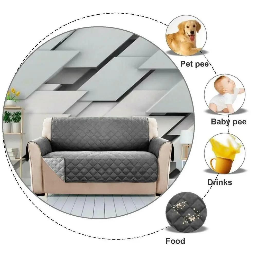Sofa Cover Quilted Anti-wear Couch Cover for Dog Pet Kids Recliner Armchair Furniture Slipcovers 1/2/3 Seater Protect - Image 3