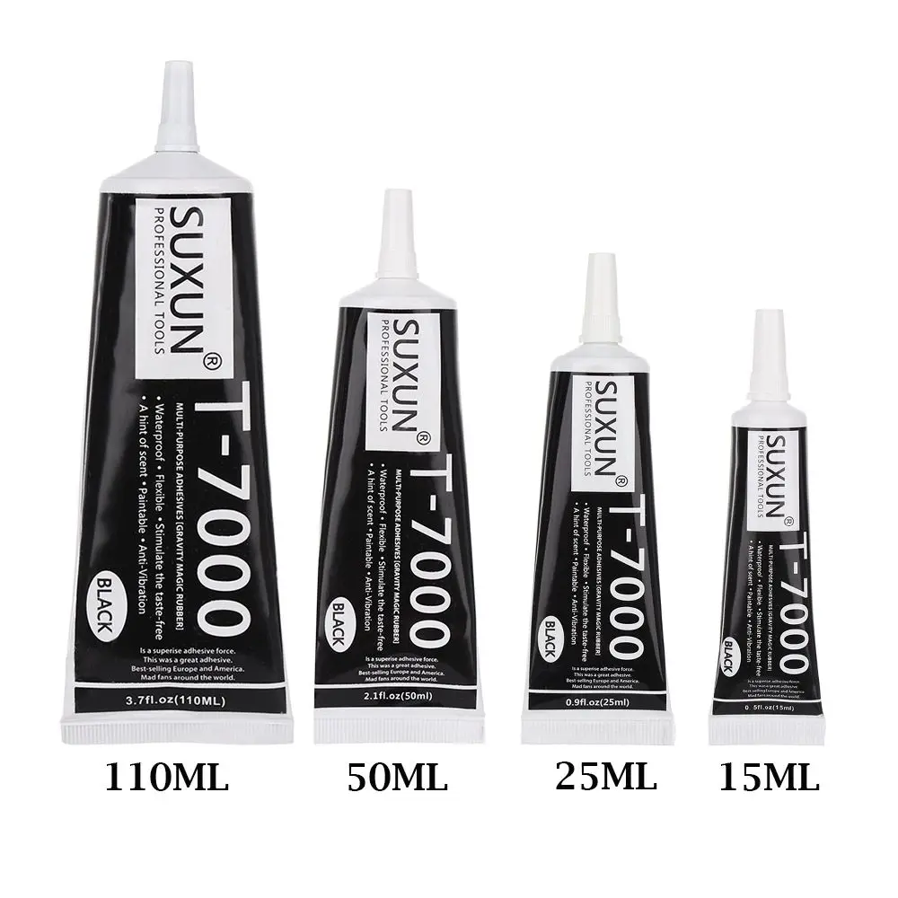15/25/50/110ml New Black Liquid Portable Quick Fix T-7000 Glue Repair Tools Epoxy Resin Adhesives