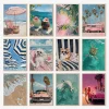 Trendy Palm Springs Beach Vacation Pink Posters and Prints Canvas Printing Wall Art Picture for Living Room Home Decor Gifts
