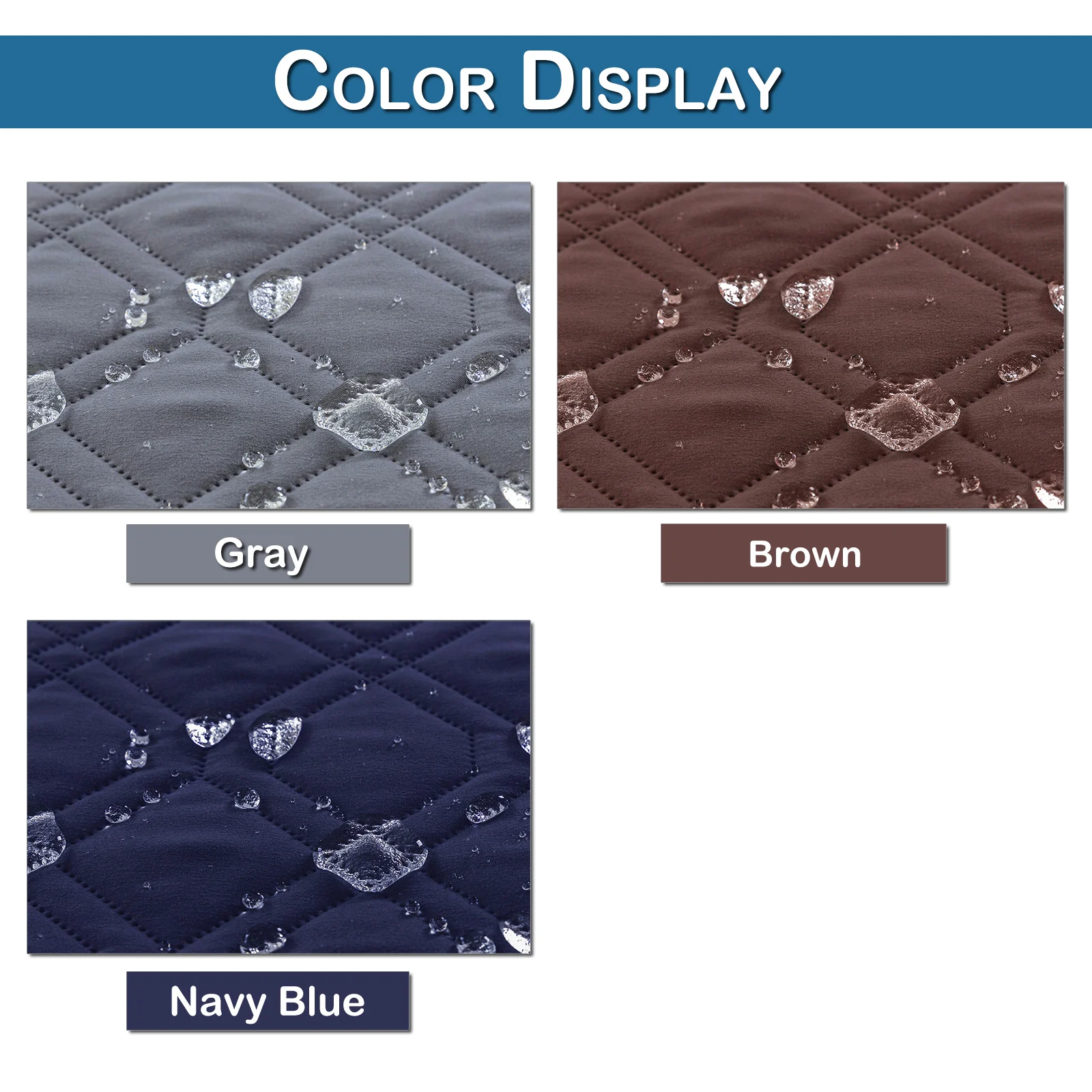 100% Waterproof Sectional Couch Covers 2 Pcs Quilted Slipcover Reversible L-Shape Sofa Covers for Living Room Pet Mat Protector - Image 2