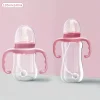 120ml-240ml Newborn drop-proof, anti-colic PP bottle with handle, BPA-free, breastmilk-like silicone nipple Gravity straw design