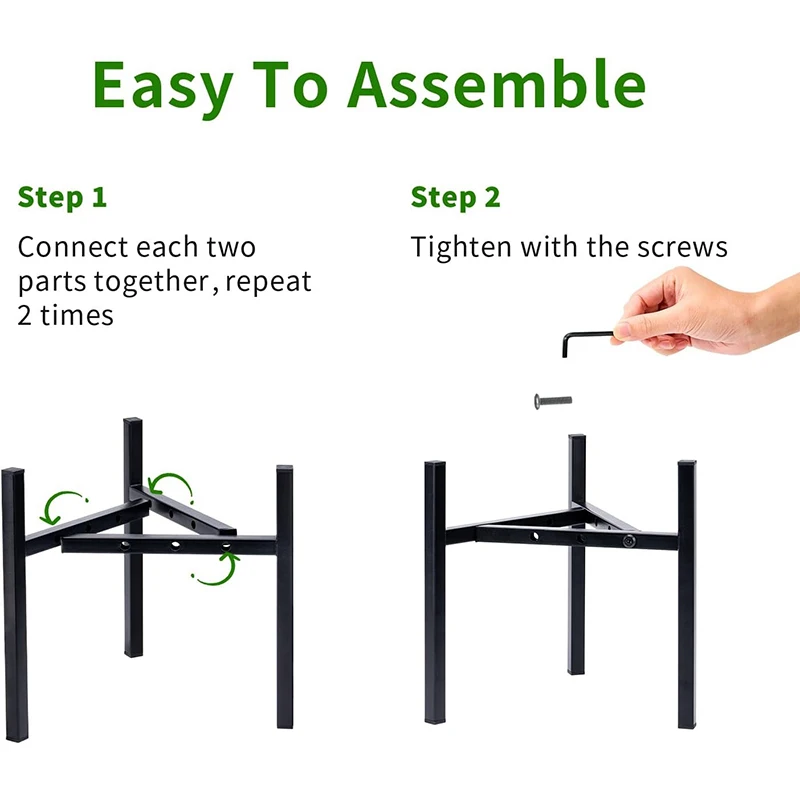 Plant Stand Indoor Adjustable,Plant Stands,Heavy Duty Stable Plant Pot Flower Holder Indoor Outdoor , Fit 8 9 10 11 12 inch Pots - Image 5