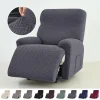 4Pcs/set Jacquard Recliner Sofa Cover Stretch Armchair Slipcovers Solid Color Non-Slip Couch Slipcovers for Home Office Decor