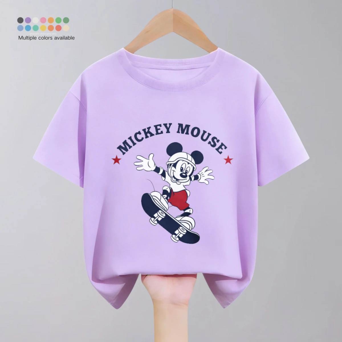 Mickey Mouse T-shirt For Kids Summer Clothing Printed Cartoon Cotton Short Sleeve Tops Tees Baby Girl And Boy Leisure T Shirts - Image 4