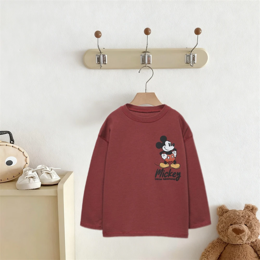 New Style Child Cartoon TShirt Loose Casual Clothing Long-sleeved Tops Kids Fashion Autumn Wear Babies Lovely Mickey Mouse Tees - Image 5