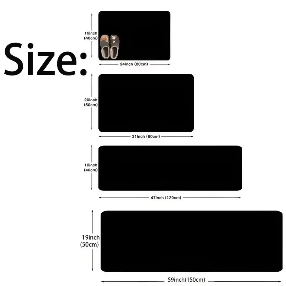 Geometric Pattern Carpet Mat Rug - Black White Star Design Home Decoration for Hallway Kitchen Carpets for Living Room Bedroom - Image 4