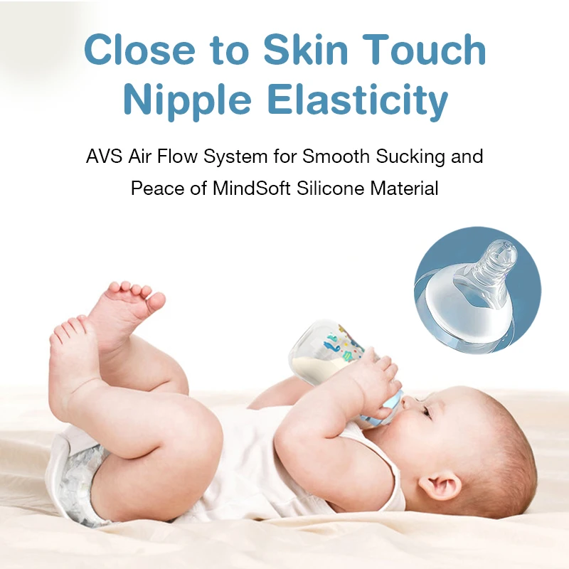 MAMIJOY 2PCS 150/240ML Baby Bottle Milk Bottle Anti-drop Heat-resistant Newborn Bottle Newborn Feeding Supplies BPAFREE BB01/02 - Image 4