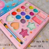 18 Colors Cartoon Shell Makeup Palette with Mirror,Matte Pearl Shimmer Glitter Eyeshadow,Long-Lasting Pigmented,Fun Makeup Looks