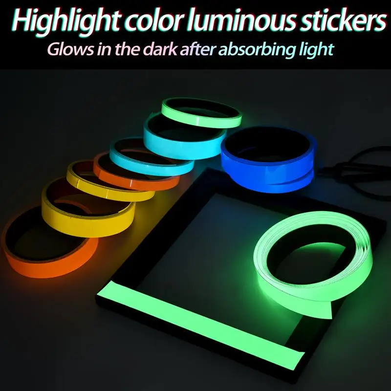 3M Luminous Fluorescent Night Self-Adhesive Glow In The Dark Sticker Tape Safety Security Home Decoration Warning Adhesive Tape