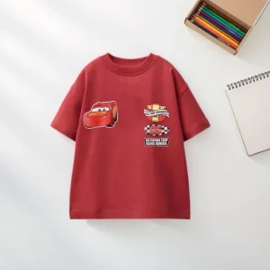 Cartoon Car Pattern Boys T-shirt Summer Clothing Fashion Popular Brand Kids Short Sleeve Tops Tees Toddler Costume T Shirts