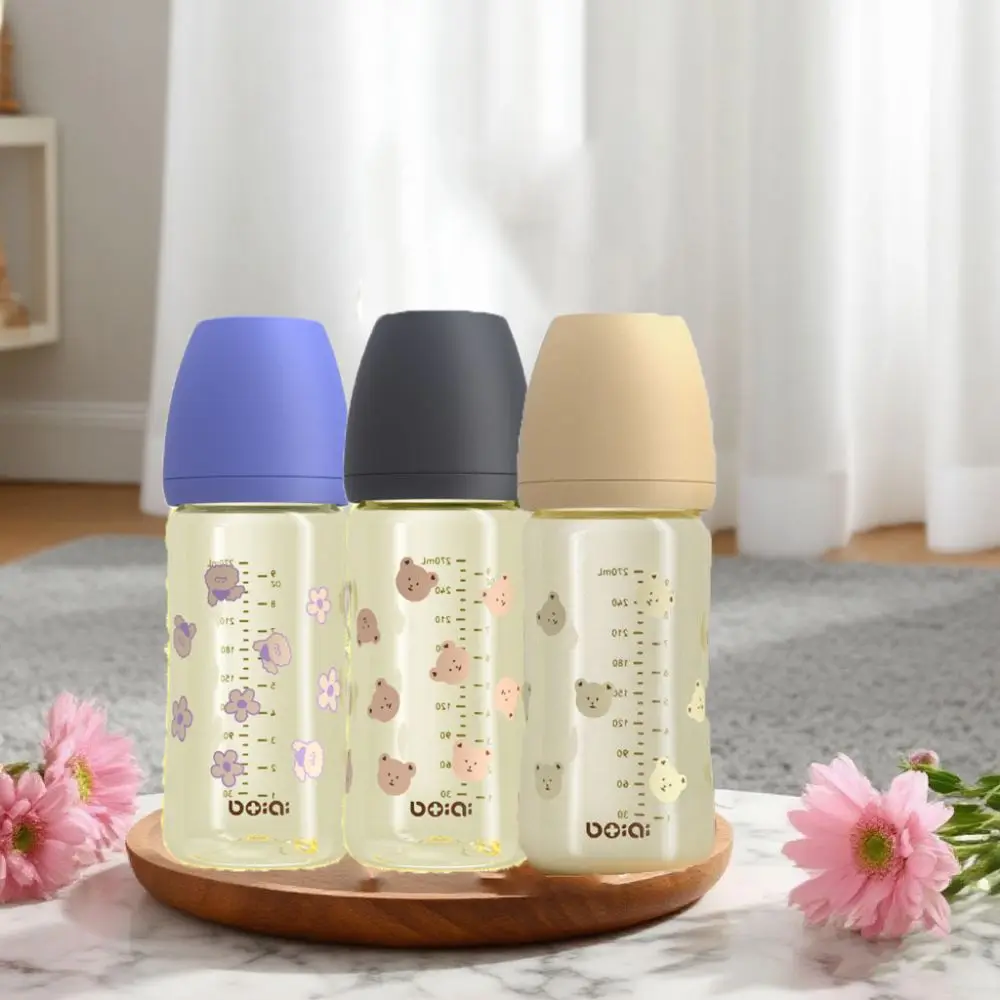 Silicone Nipple 270ml Baby Bottle PP Infant Baby Milk Bottle Food Grade Newborns Baby Bottle With Handle Feeding Utensils - Image 3