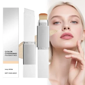 2-in-1 Color-Changing Foundation For All Skin Types Stick Liquid Lightweight Moisturizing Brightening Foundation Base Makeup