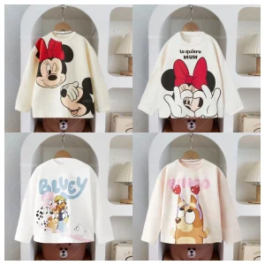 Disney Autumn New Style Clothes Cartoon Hooded Tops 0-7Years Old Boys Fashion Loose Sweatshirts Toddler Cute Printing Hoodies