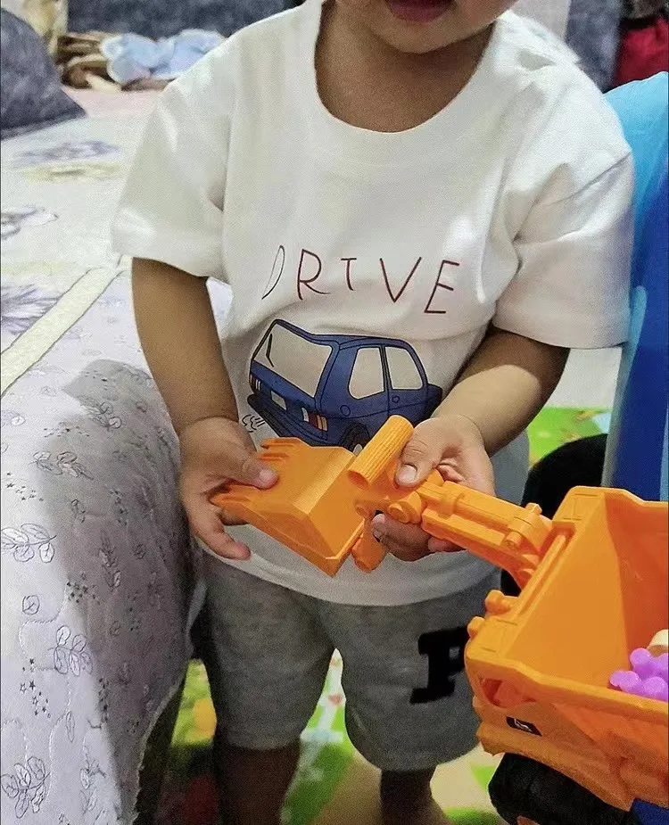 100% Cotton Half Sleeve T-shirt Boys Child 2024 Summer Baby Unisex Costume Sports Casual Tees Cartoon Car Trendy Pullover Shirt - Image 2