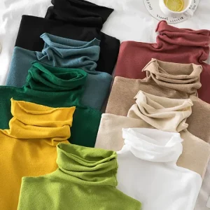 Long Sleeve Woman Tops Turtleneck Women Sweaters 2026 Autumn Winter Sweater Knitted Pullover Soft Jumper Pull Femme