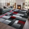 Nordic Area Rug, Abstract Non-Slip Washable Geometric Carpet, Modern Floor Mat for Living Room Bedroom Apartment Office Home