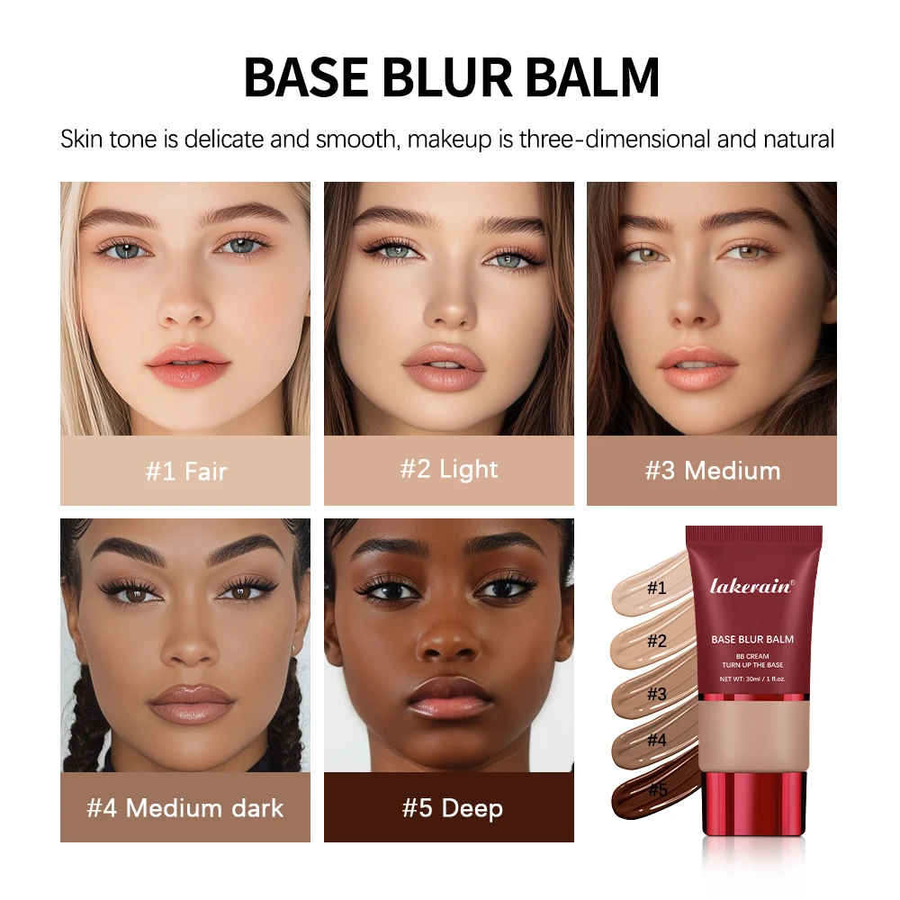 Waterproof Foundation 5Colors Base Blurring Long Lasting Control Oil Matte Bronze Facial Liquid Foundation Cosmetics Makeup