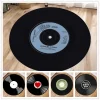 VIKAMA Vinyl Record Round Carpet Music CD Game Room Mat Living Room Area Carpet Bedroom Anti-Slip Soft Pad Home Decoration