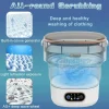 15L Portable Mini Washing Dryer Machine Collapsible Spinner for Socks Underwear Panties - Travel & Apartment Friendly Laundry