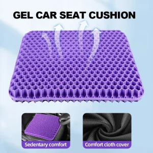 Gel Seat Cushion Summer Breathable Honeycomb Design For Pressure Relief Back Tailbone Pain - Home Office Wheelchair Chair Cars