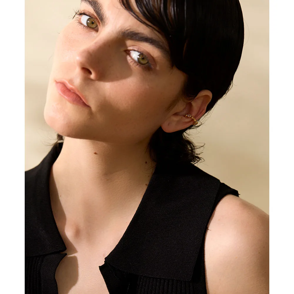 Yhpup 1PC Sterling Silver 925 Cubic Zirconia Earrings for Women High Quality Non-Piercing Clip-on Ear Bones Chic Jewelry Gift - Image 4