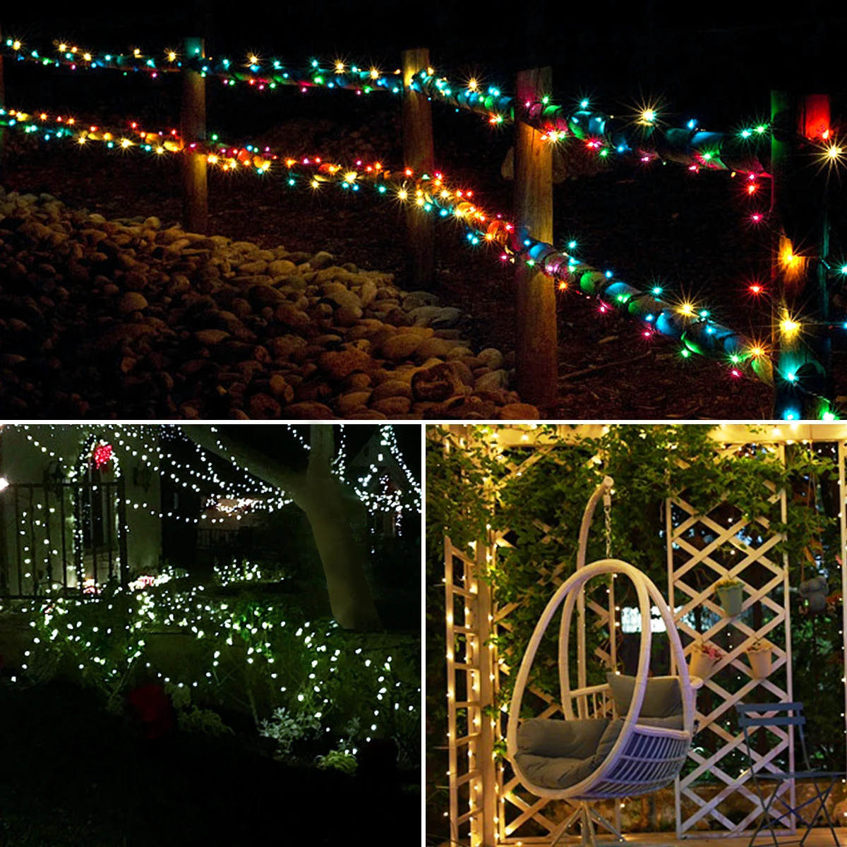 Leather LED Solar String Fairy Lights 100M Christmas Lights Waterproof Outdoor Garland High-Power Solar Lamp For Garden Decor - Image 4
