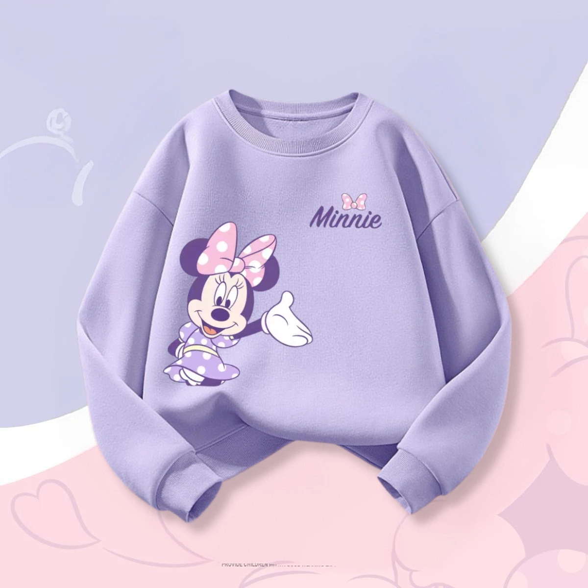 Printed Minnie Cute Baby Girl Long Sleeve Tops Sweatshirts Spring Autumn Loose Fashion Children's Clothes Casual Hoodie Crewneck - Image 4