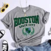Bouston Space City Print Woman Tshirts Vintage Loose T-Shirts Niche Vintage Individual Top Tee Tshirt Short Sleeve Casual Tshirt