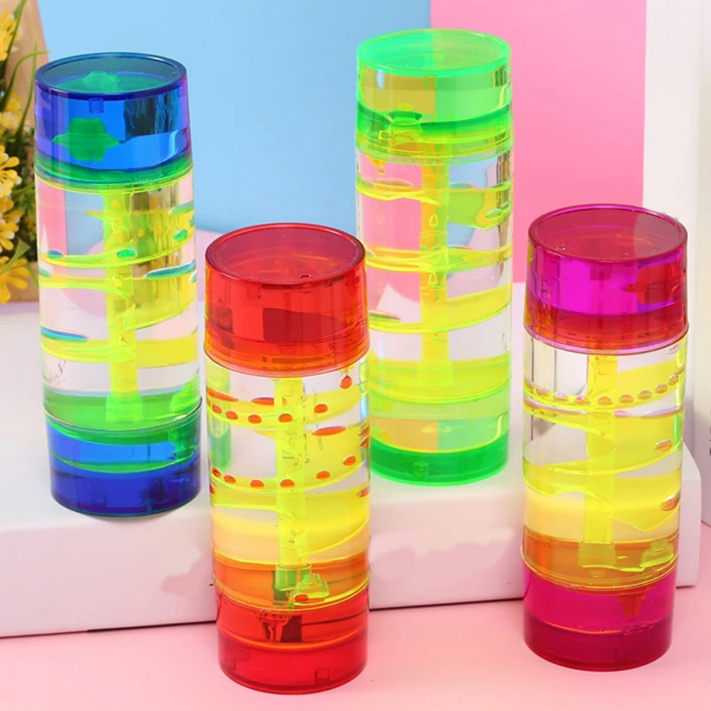 Hourglass Center Column Turntable Oil Drop Hourglass Jelly Color Leisure Daze Oil Leak Home Crafts Decor - Image 4