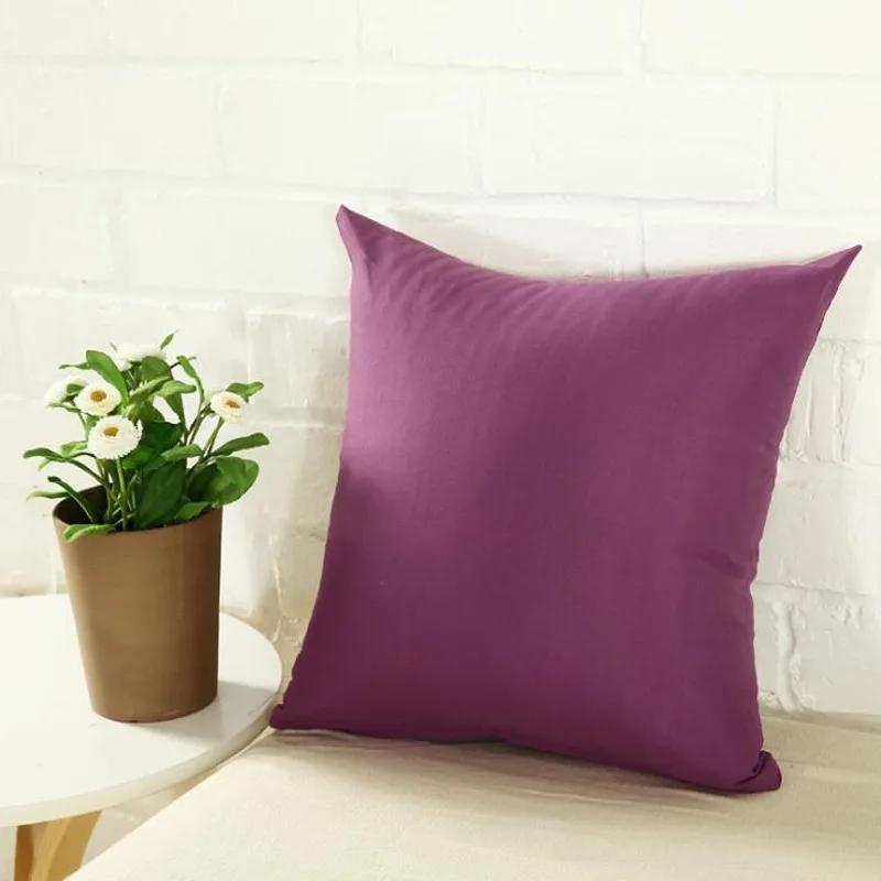 Candy Color Cushion Cover Solid Color Pillow Case Cover Decorative Pillowcase Seat Car Cushion Cover Pillow Case Home Supply - Image 4