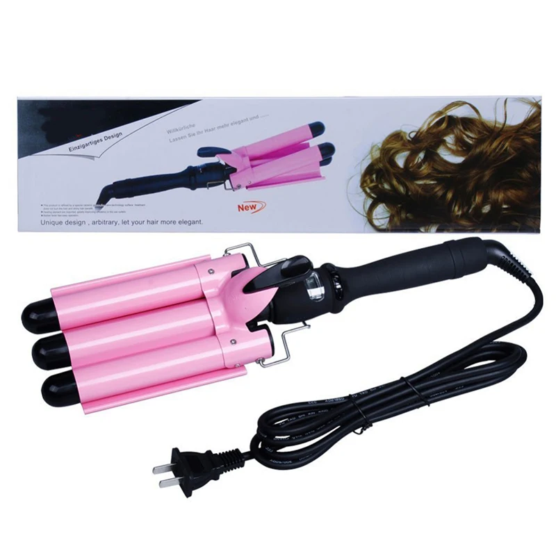 Professional Curling Ceramic Hair Curler Wave Waver Styling Tools Styler Wand Three Barrel Hair Curler Irons Automatic - Image 4